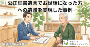 兄弟への相続を回避し公正証書遺言で遺贈を実現した事例 - 宇部市の行政書士 やまぐち相続コンシェルジュ